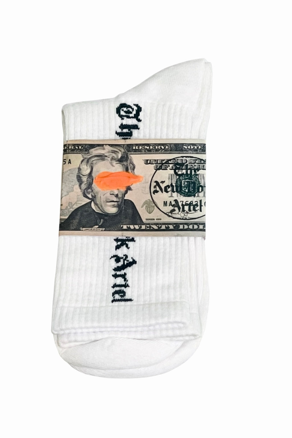 White Ribbed Crew Socks